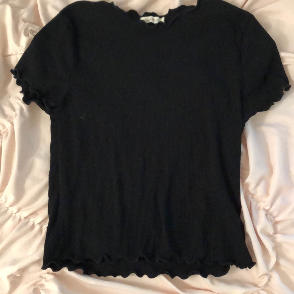 Tillys Black lettuce edge shirt